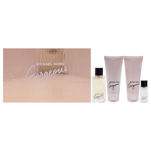 Michael Kors - Gorgeous By Para Mujer - Set De Regalo Edp Spray, Edp Spray, Loción Corporal, Gel De Ducha