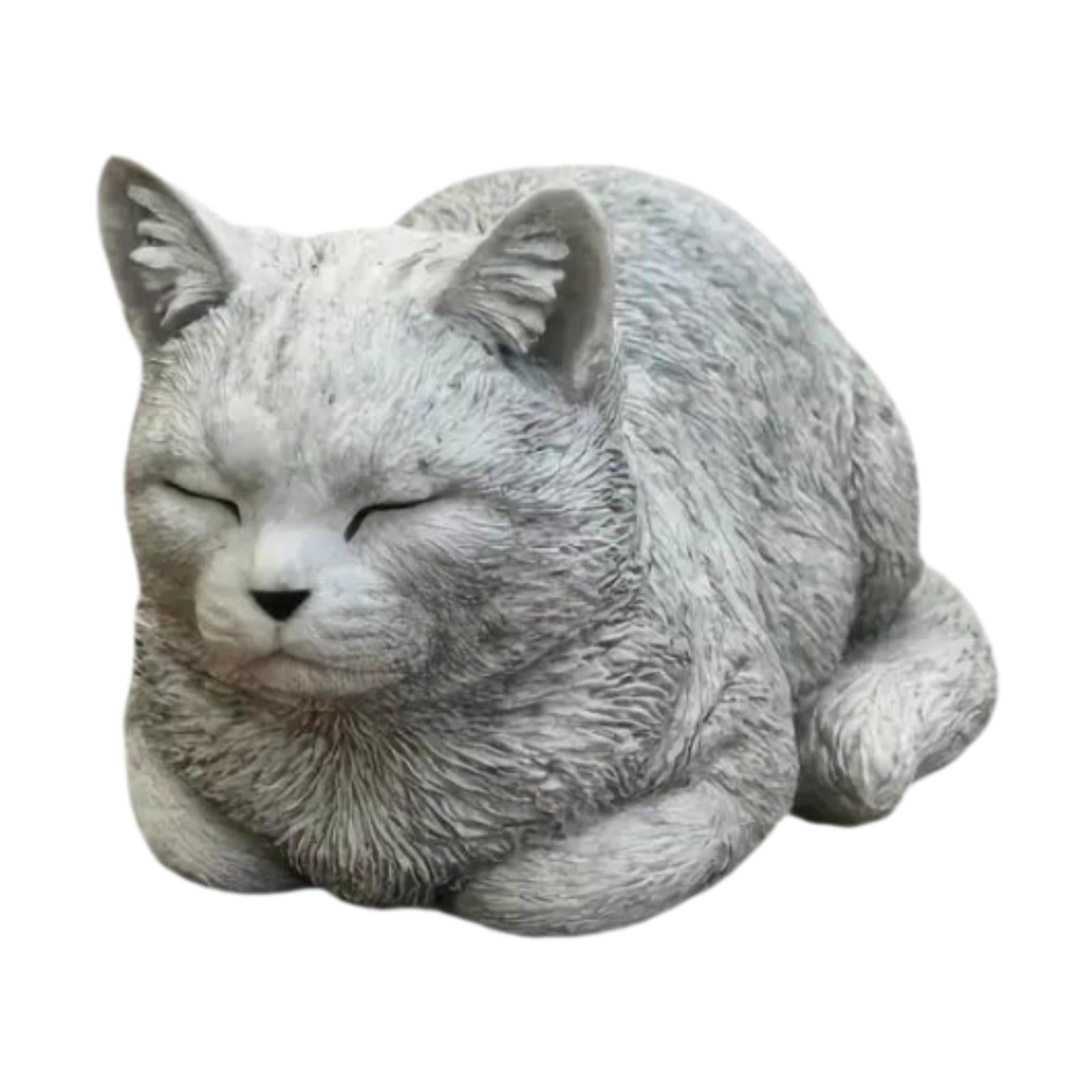 Ioensy - Estatua De Gato Para Exteriores, Adorno De Resina Conmemorativo Para Gatos En El Balcón