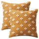 thumbnail image 1 of REGALWOVEN 2 Pcs Funda de Cojín Decorativa de Jacquard Patrón Moderno Fundas de Almohada para Sofá Cama Hogar Amarillo 18" x 18", 1 of 6