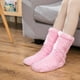 thumbnail image 5 of Calentadores de piernas peludos por encima de la rodilla, calcetines de felpa, pantuflas altas y largas, calcetines de invierno para dormir en casa para mujeres y hombres., 5 of 5