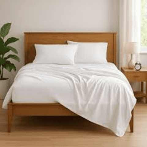 Genérico - Juego Sabanas Okaeri Twin Xl 200 Hilos Color Blanco