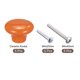 thumbnail image 3 of Uxcell 5 piezas de pomos de cerámica para cajones en forma de hongo tiradores de puertas naranja 38x28mm, 3 of 6