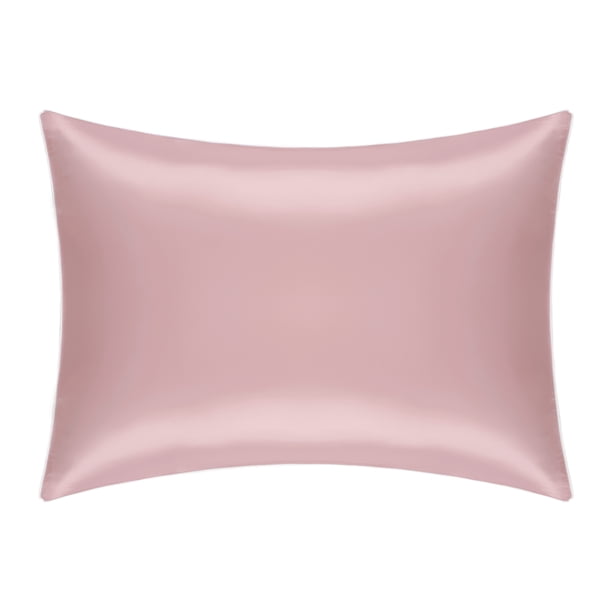 Funda de Almohada de Seda REGALWOVEN Suave Funda de Almohada de Seda Queen con Cierre de Sobre Rosa Queen (20'x30')