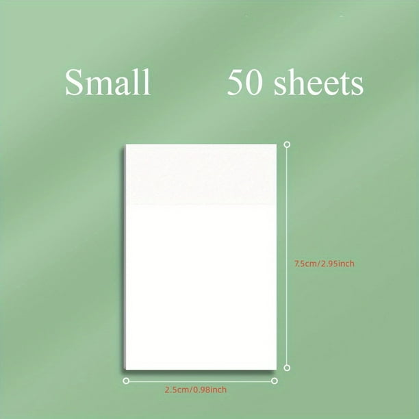 50 Sheets Creative Transparent PET Memo Pad - Perfect for School Supplies, Planner Stickers & Sticky Notes!
