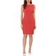 thumbnail image 1 of INSPIRE CHIC Vestido de Tubo sin Mangas para Mujer Cuello de Barco Vestido para el Trabajo Naranja S, 1 of 6