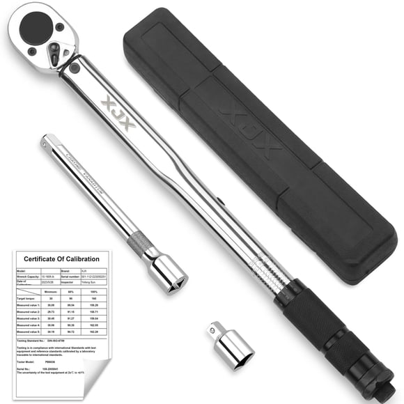 Juego de llaves dinamométricas XJX Drive Click de 1/2 pulgada, 13,6-217,1 Nm