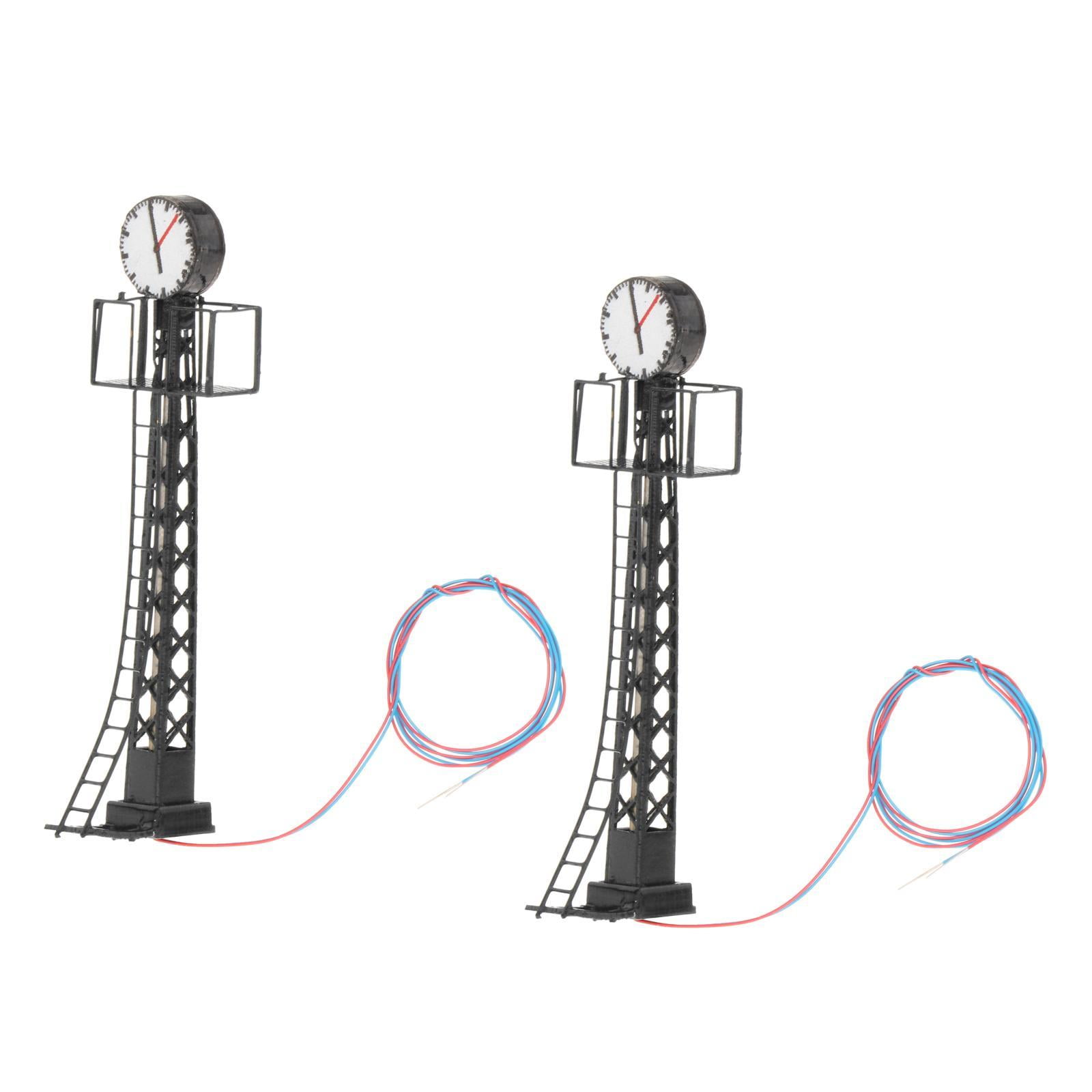 Bothyi - 2 Piezas De Luces De Ferrocarril Modelo Escala Ho Para Accesorios De Iluminación De Jardín De Hadas Negro