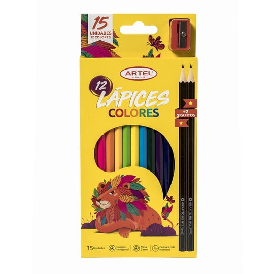 Lápices De Colores, Caja 12 Un Artel