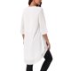 thumbnail image 3 of INSPIRE CHIC Blusa de Chifón para Mujer con Mangas Divididas 3/4 y Dobladillo Asimétrico, Túnica Blanca Talla S, 3 of 5