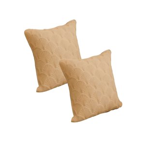 Genérico - Pack De 2 Fundas De Cojin Serie Abanico 45X45 Cm Café