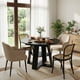thumbnail image 3 of 43.3in-59in Extendable Round Dining Table for 4-8,Modern Kitchen Oval Dining Table with Removable Leaves Space Saving,Wood Base with Storage Shelf for Kitchen Living Room (Black), 3 of 3