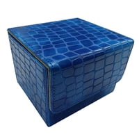 Magideal - Caja De Baraja De Cartas, Soporte De Cuero Pu, Almacenamiento De Tarjetas, Bolsa De Juego, Caja De Almacenamiento De Tarjetas Para Tarjeta De Béisbol Azul