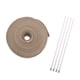 thumbnail image 1 of 2 "32Ft Fiberglass Manifold Header Exhaust Heat Tape Wrap Ties Beige, 1 of 3