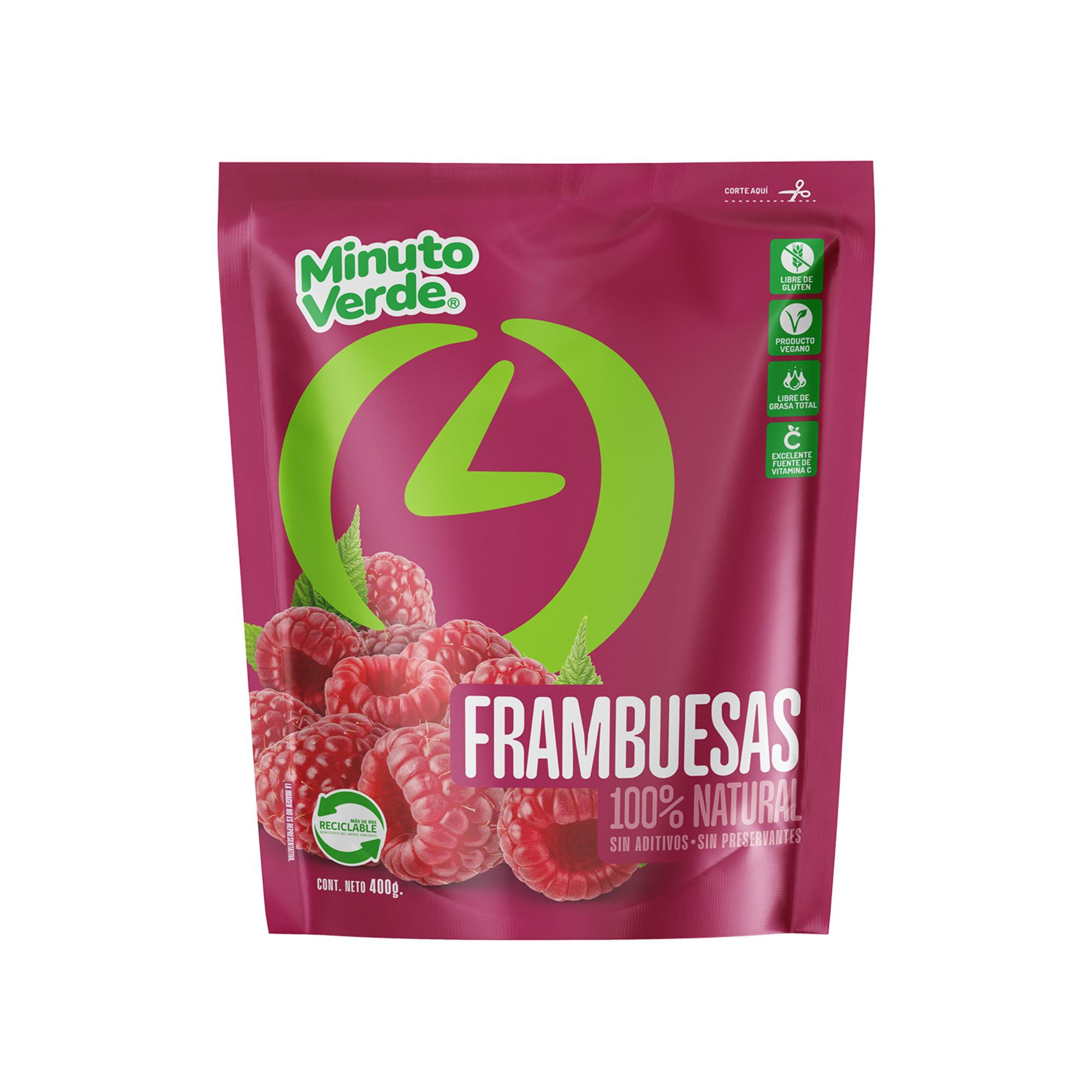 Frambuesas Congeladas 400 g Minuto Verde