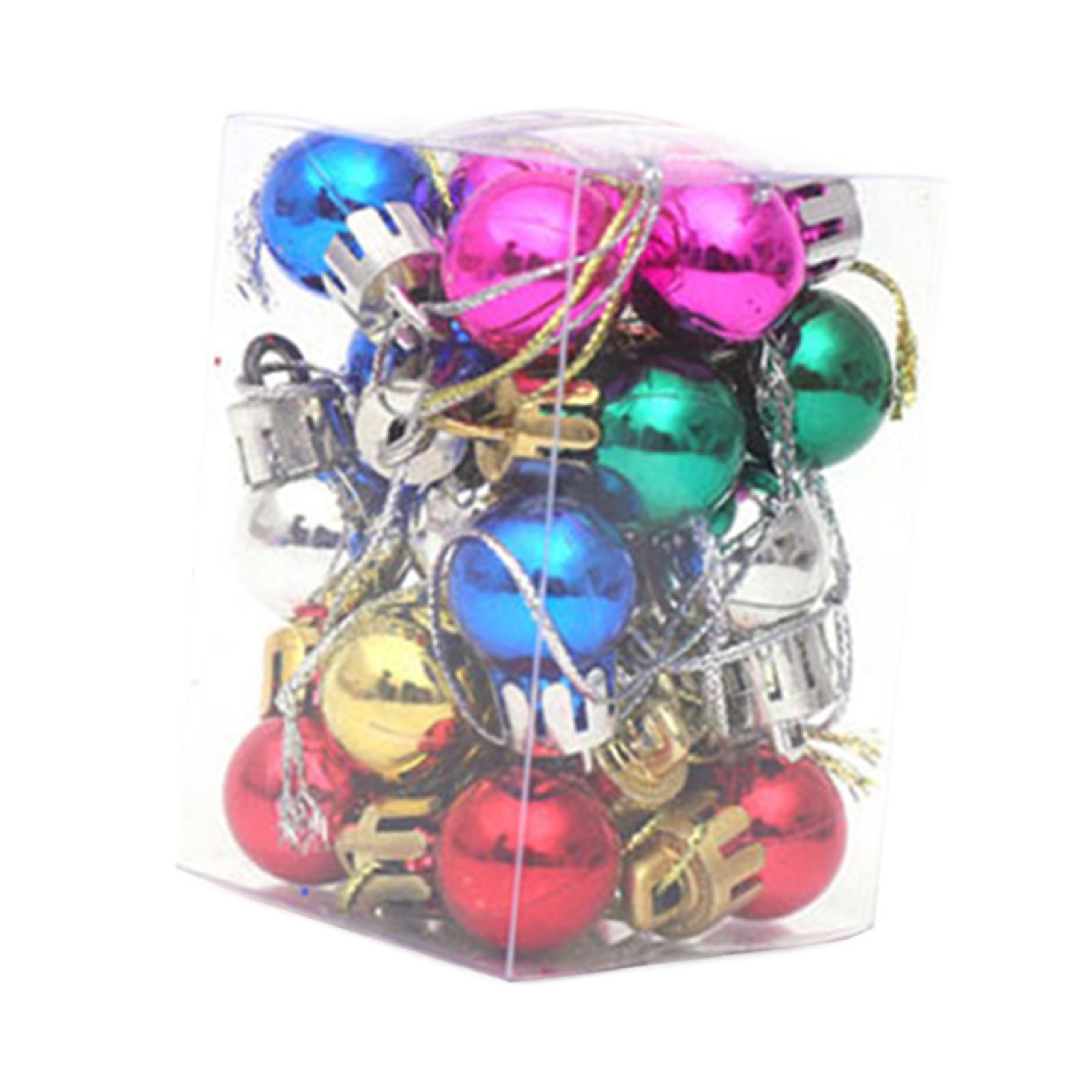 Magideal - 24 Piezas De Bolas De Navidad, Adornos Navideños Decorativos, Pequeños Colgantes Navideños Para Cumpleaños, Bodas, Festivales, Interior Y Exterior