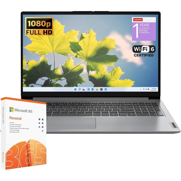 Ordenador portátil Lenovo IdeaPad 1 Student de 15,6 pulgadas, 20 GB de RAM, 1 TB SSD + 128 GB