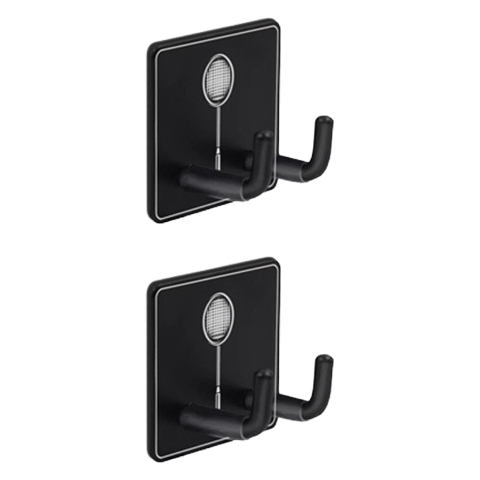 Ioensy - Gancho Para Raqueta De Bádminton De 2 Piezas, Gancho Para Colgar En Estante De Raqueta Montado En La Pared De Metal