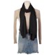 thumbnail image 2 of INSPIRE CHIC Bufanda de Chiffon Sólido para Mujeres Regreso a Clases Ligera Suave Transparente Larga Envoltura para la Cabeza Chal Bufandas Negro 68.9x27.6 pulgadas, 2 of 7