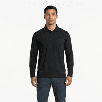 T-World - Polera Polo Dryfresh Hombre Manga Larga Secado Rápido Negro
