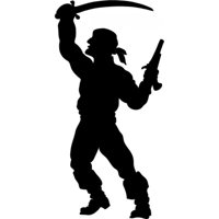 Rienda Libre Graphics - Decomural Pirate Sword Fight Ws-18161