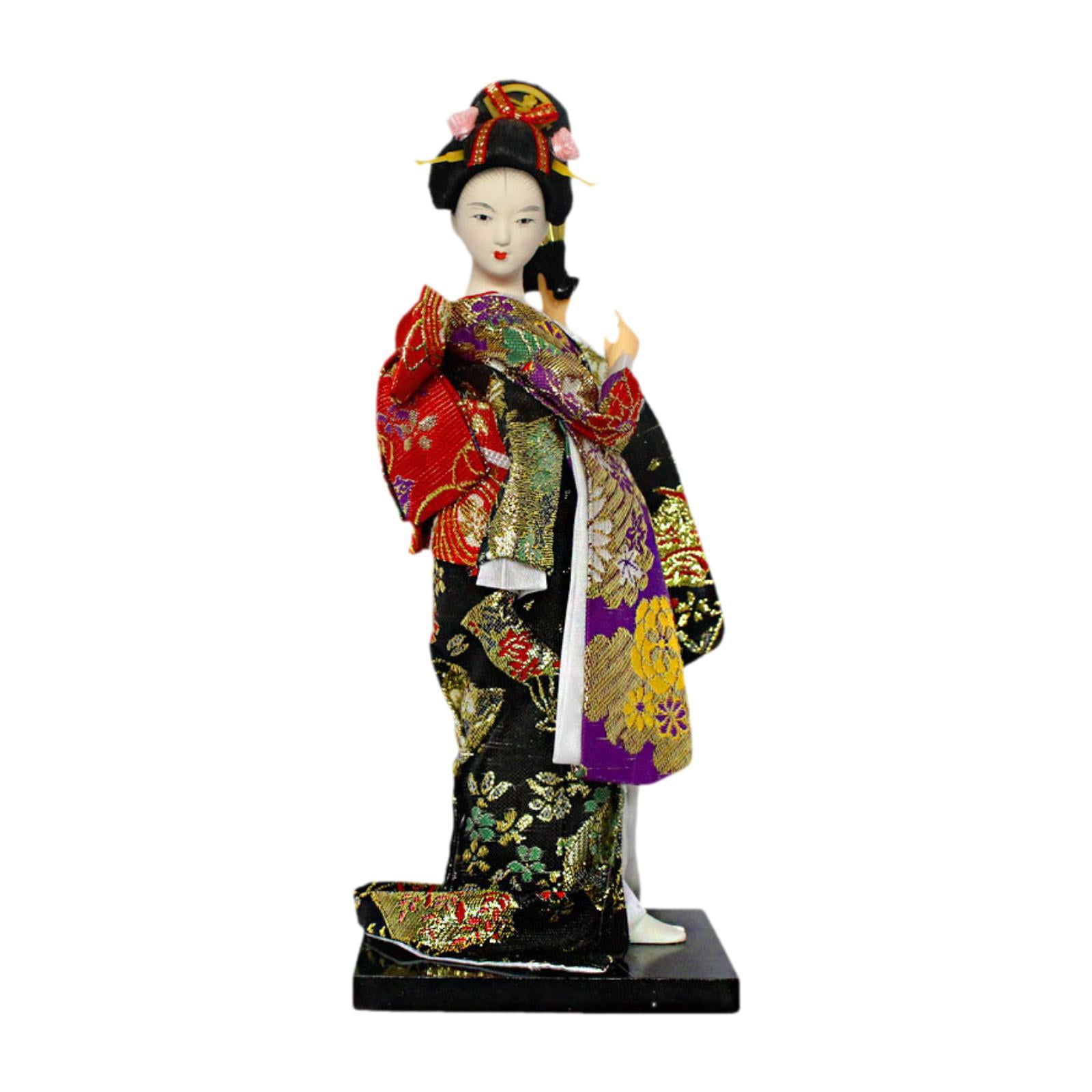 Bothyi - Muñeca Kimono De Geisha Japonesa, Estatuilla De Dama De Regalo Para Estante, Sala De Estar, Oficina, Estilo B