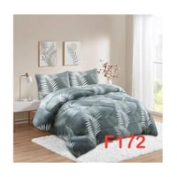 Genérico - Cobertor Chiporro 1 1/2 Plazas - Gris Hojas Blancas F172