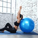 thumbnail image 4 of Pelota de ejercicio, pelota de equilibrio con bomba para yoga, pilates, estiramientos, fitness, gimnasio en casa, entrenamiento., 4 of 5