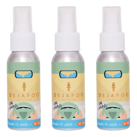 3 Eau De Car Spray Aromatizante Dejapoo Bambu - Té Verde
