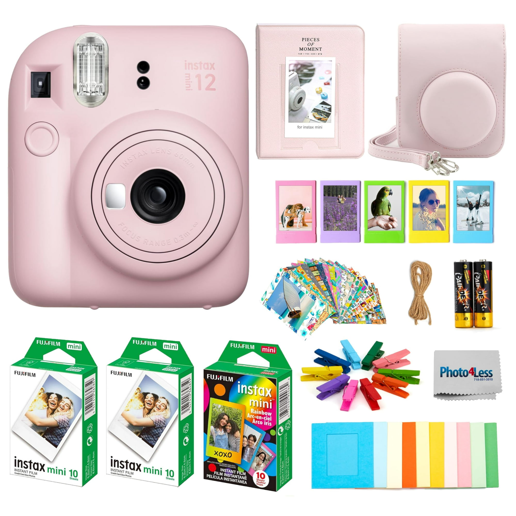 Fujifilm - Cámara De Película Instantánea Instax Mini 12 Con Accesorios