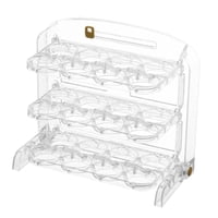 Magideal - Estuche De Protección Para Huevos De 24 Rejillas, Gran Capacidad, Doble Pliegue, Refrigerador, Cajón Para Huevos, Bandeja Dispensadora De Huevos Con Blanco