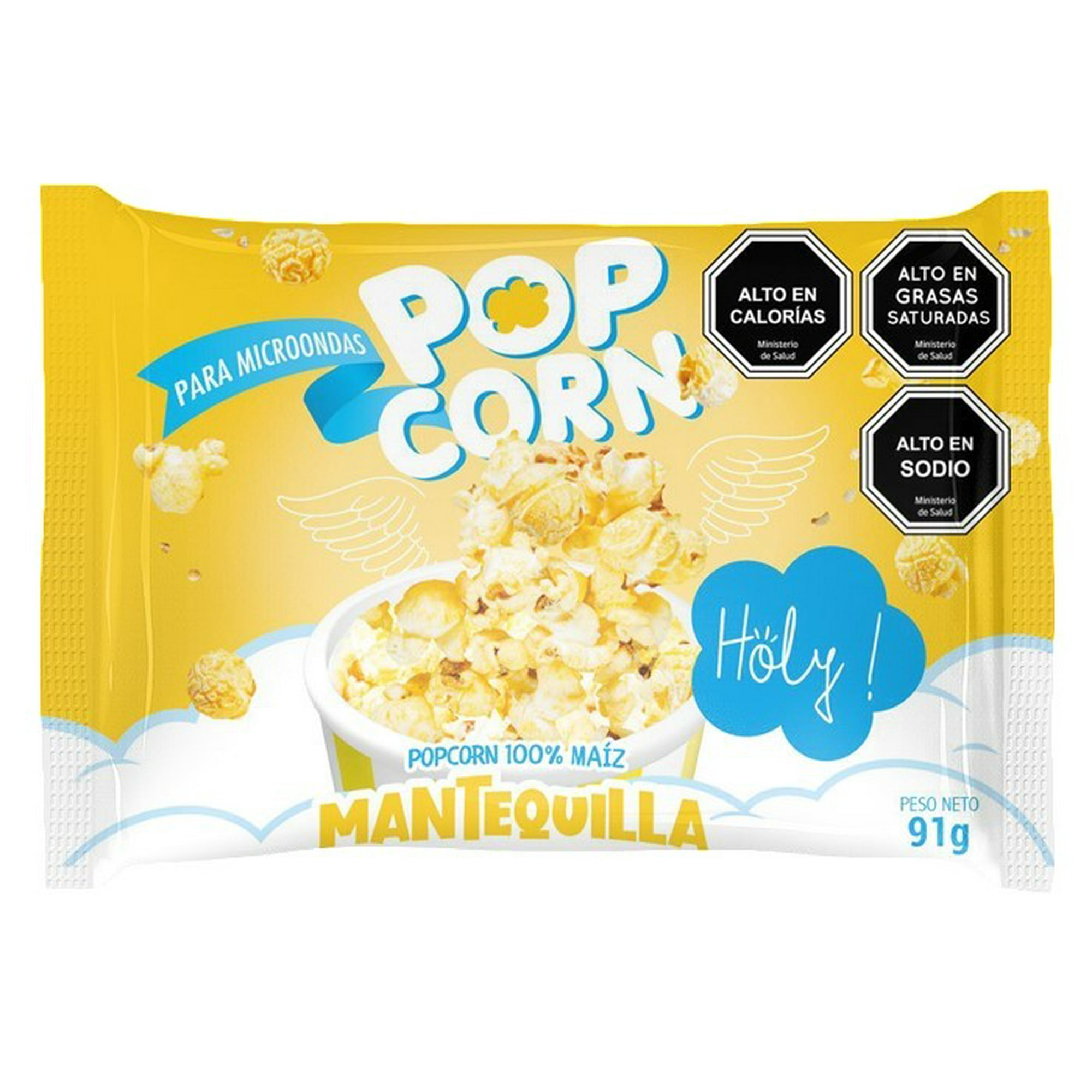 Popcorn Para Microondas Mantequilla 91g. Holy Pack 2 Unidades