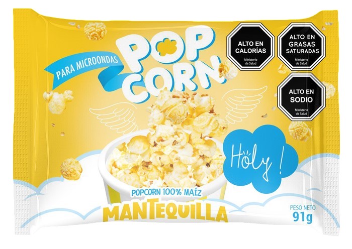 Popcorn Para Microondas Mantequilla 91G. Holy Pack 2 Unidades
