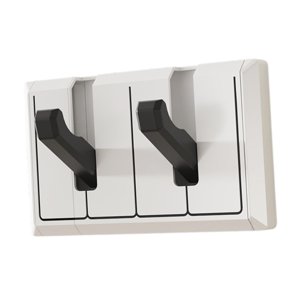 Magideal - Volvor De Pared Plegable Accesorios De Ahorro De Espacio De Servicio Pesado Adornado Flip Down Hook Wall Monte Para Llaves De Entrada Ropa Dormitorio 2 Gancho