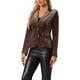 thumbnail image 4 of INSPIRE CHIC Chaqueta de Maestra para Regreso a Clases de Mujer Blazer de Terciopelo Vintage con Solapa Muesca Botón Frontal Chaqueta para el Trabajo M Marrón Oscuro, 4 of 6
