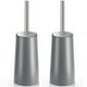 thumbnail image 1 of Paquete de 2 cepillos de baño con soporte de acero inoxidable 304 gris, 1 of 3