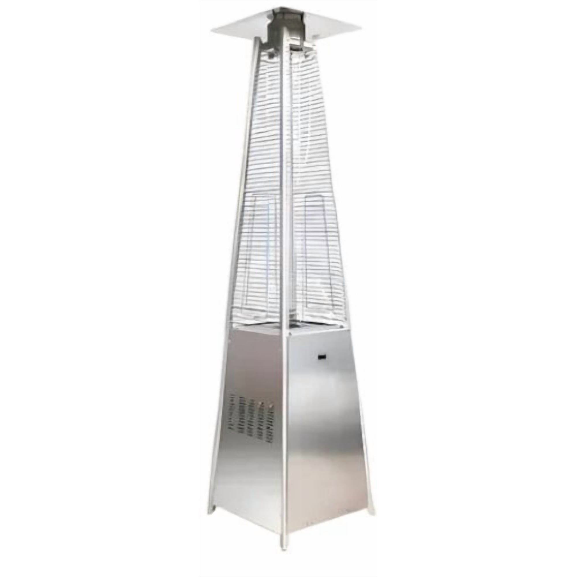 Erux - Estufa De Patio Pirámide Acero Inoxidable Plateado