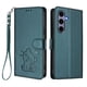 thumbnail image 1 of Funda de Gato tipo Libro para Samsung Galaxy S25, Verde Oscuro, 1 of 6