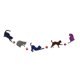 thumbnail image 2 of Encantador gato persiguiendo bola bunting banner hogar fiesta colgar decoración, 2 of 3