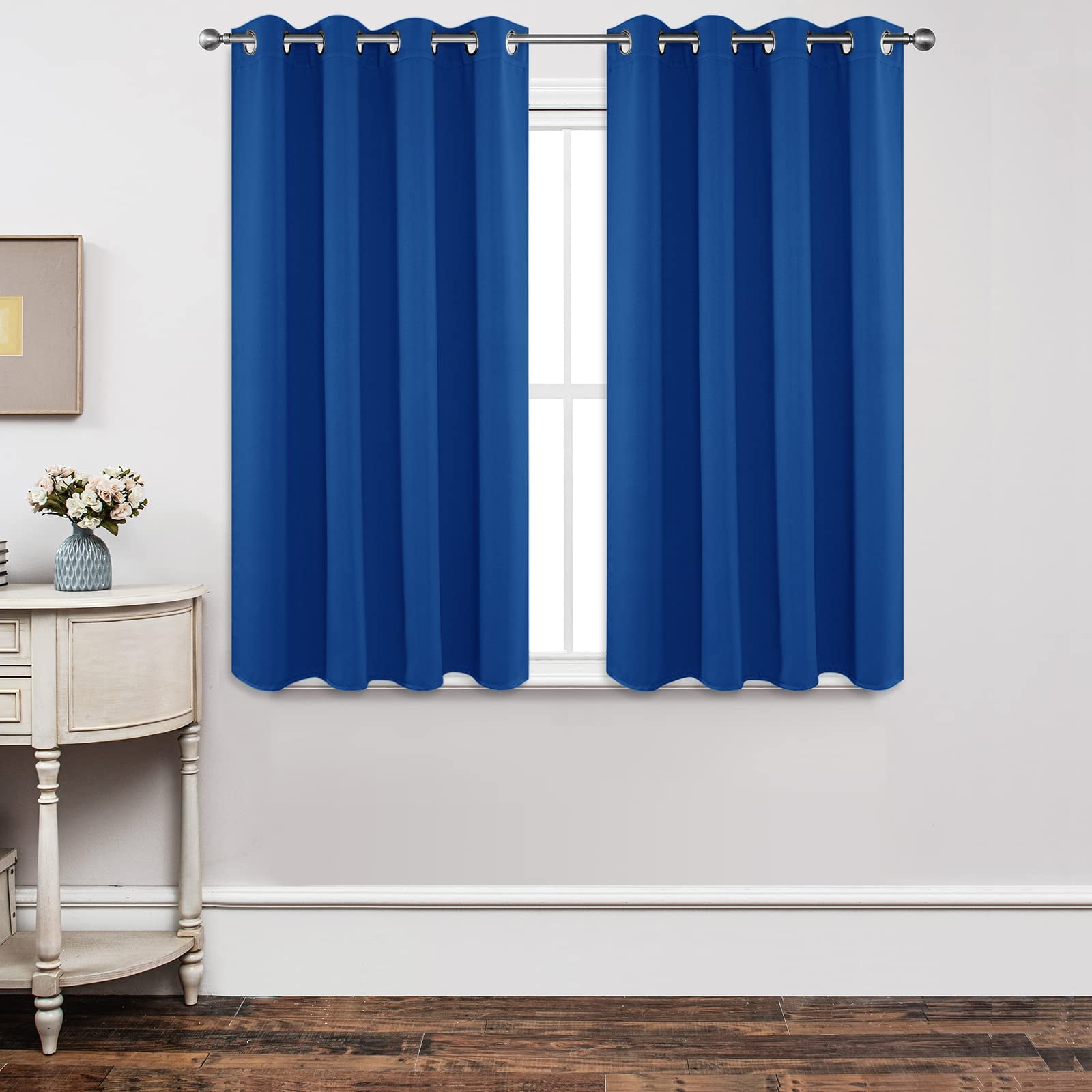 Cortinas Joydeco 132x137 Cm Aislantes Térmicas Azul Royal