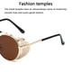thumbnail image 5 of Gafas de sol Steampunk para hombre y mujer, con protección lateral, redondas, estilo vintage Steampunk, 5 of 8