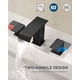 thumbnail image 3 of Grifo De Baño Matte Black Waterfall 3 Orificios 8 Pulgadas, 3 of 9