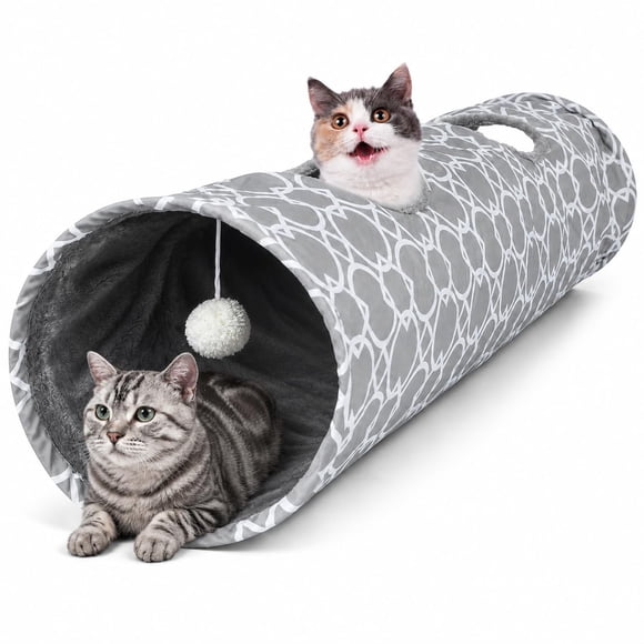Túnel para gato LUCKITTY 30 cm de peluche, forma geométrica, 98 cm