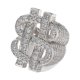 thumbnail image 1 of Dollar Symbol Rings para Hombre Anillos de Lujo Brillantes con Iced out Grandes Hip Hop Circonia Cúbica Anillos para Hombre, 1 of 9