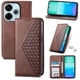 thumbnail image 1 of Funda Flip FOXDOCK para Xiaomi POCO M6 Pro 4G , Estilo Billetera con Diseño Rombo, Correa de Mano y Soporte, Uso Diario, 1 of 5