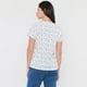 thumbnail image 2 of Polera Mujer Escote Aplicación Metálica Ecru Corona, 2 of 5