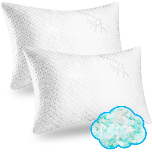 Espuma viscoelástica triturada Pillow Xtreme Comforts, paquete de 2