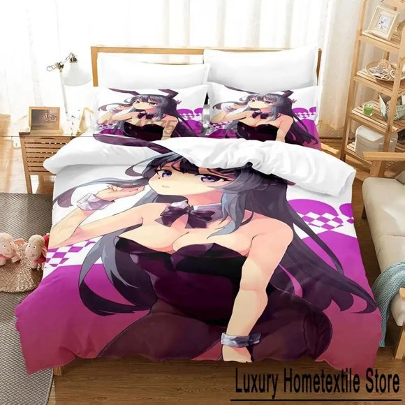 Sakurajima Mai Bedding Set Bed Set Adult Kid Bedroom Duvet cover Sets beddding Bed Sheets
