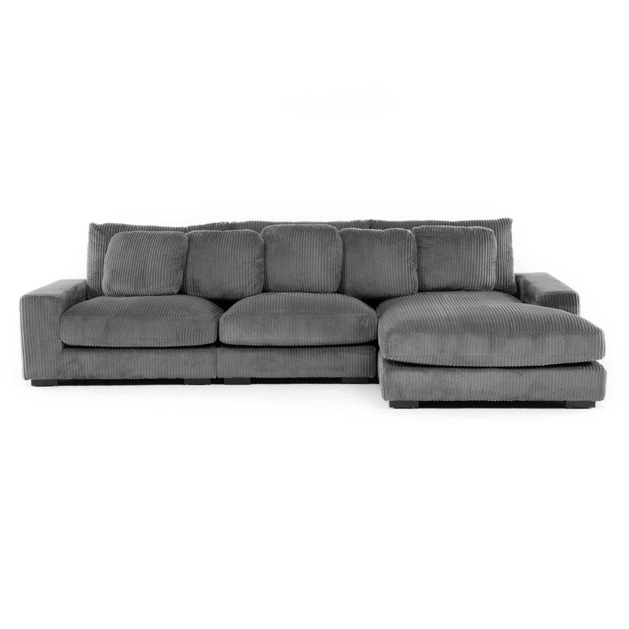 Daniels - Sofá Seccional Kansas Chaise Derecho Gris