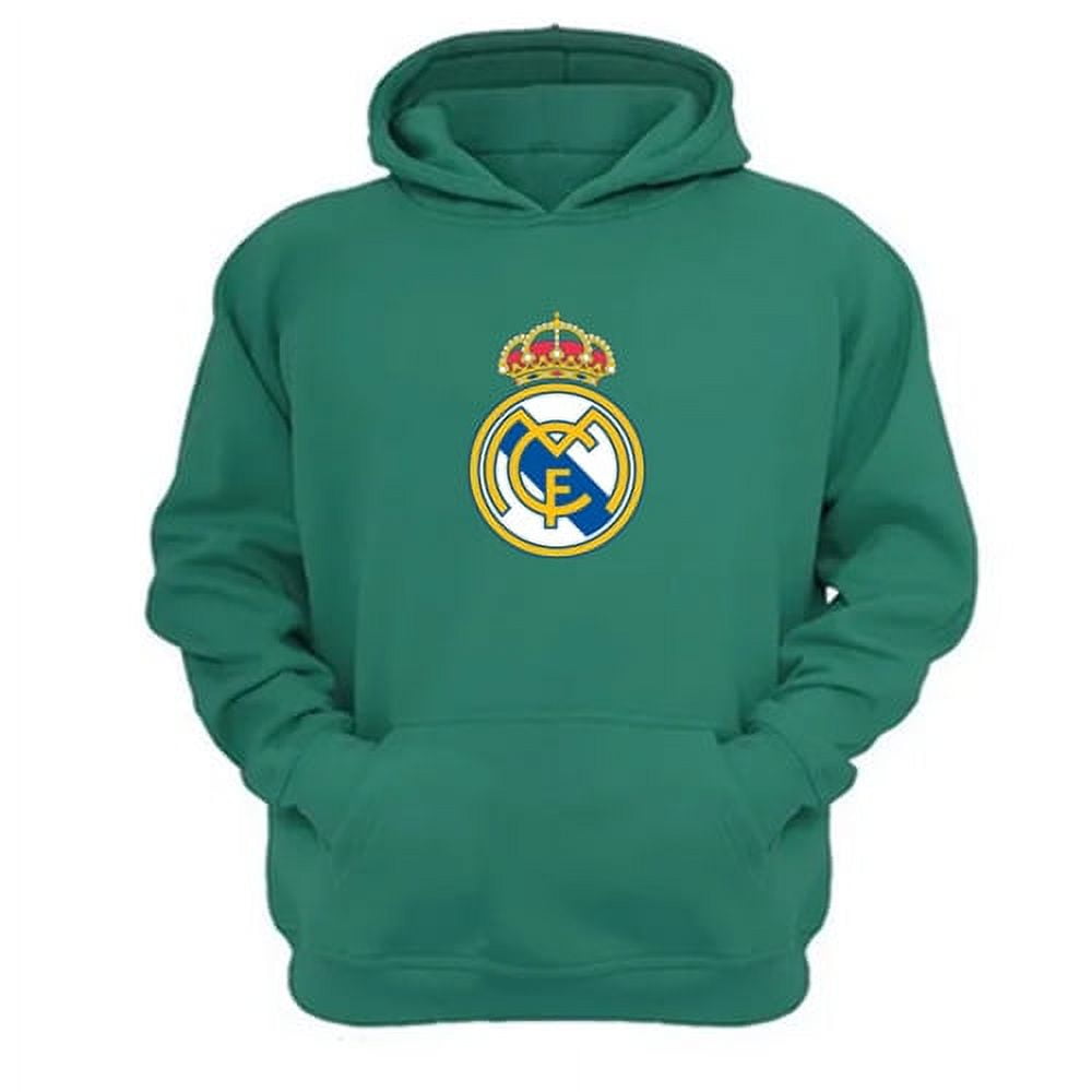 Genérico - Polerón Canguro Real Madrid Verde Aguamarina Talla Xs Unisex