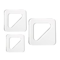 Magideal - Plantilla De Enrutador De Carpintería De 3 Uds, Tres Juegos, Plantilla De Enrutador De Tabla De Cortar Con Mango De Acrílico Transparente De 2 ''2,5''